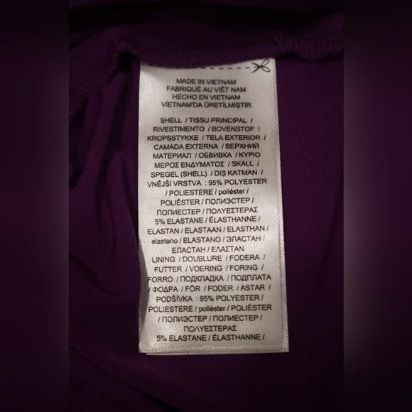 Lauren Ralph Lauren Women's Surplice Jersey Dress, Purple, 10 - Picture 9 of 9